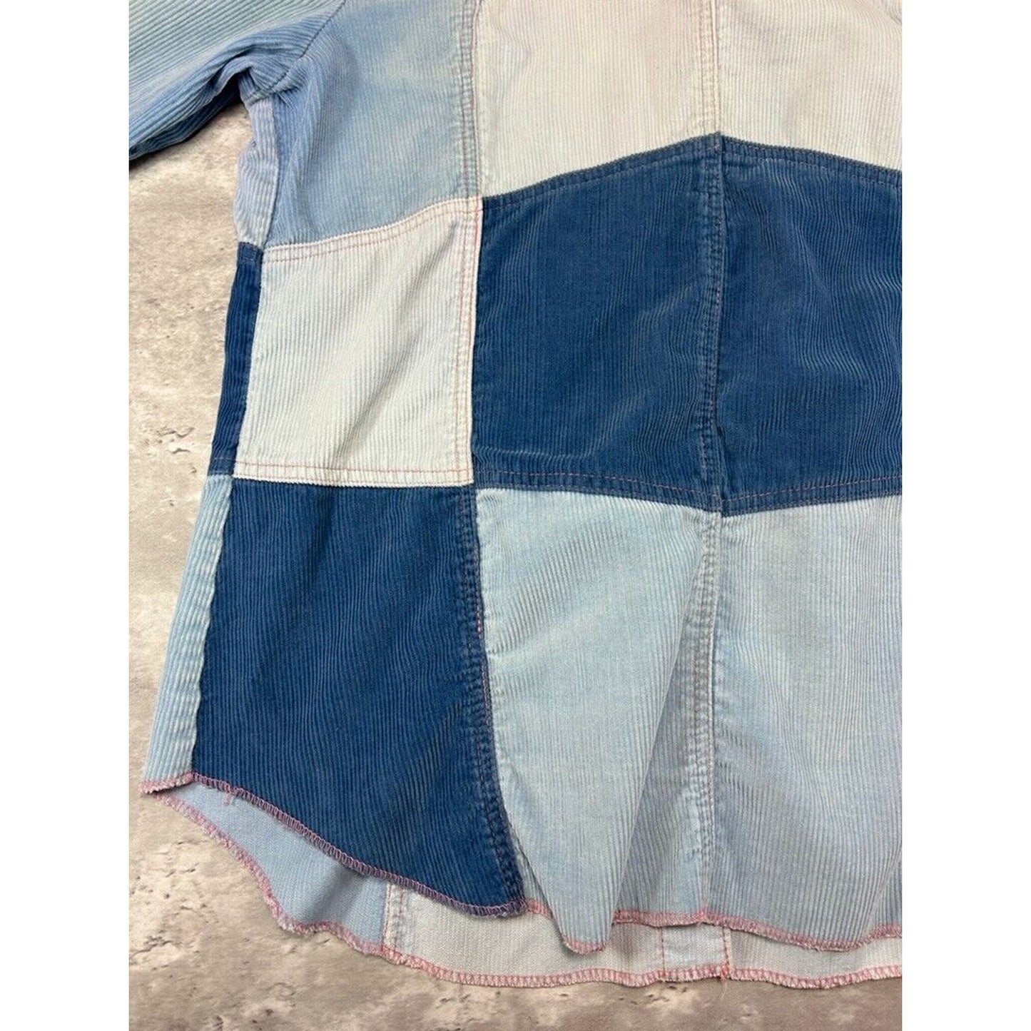 Vintage 1970s Monrose Knitwear Corduroy Pattern Button Up Shirt Size Medium