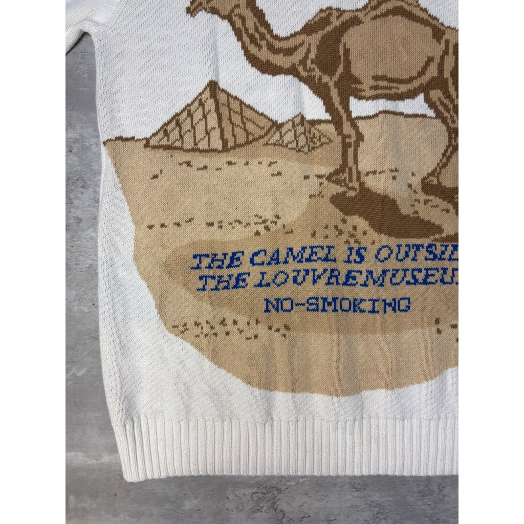 Vintage 80s/90s Camel Cigarettes Graphic Knit Sweater Size 2XL