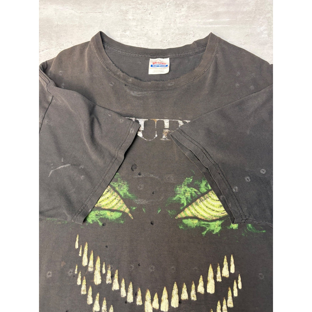 Vintage Disturbed Aslyum Heavy Metal Music Black Band T-Shirt Size XL