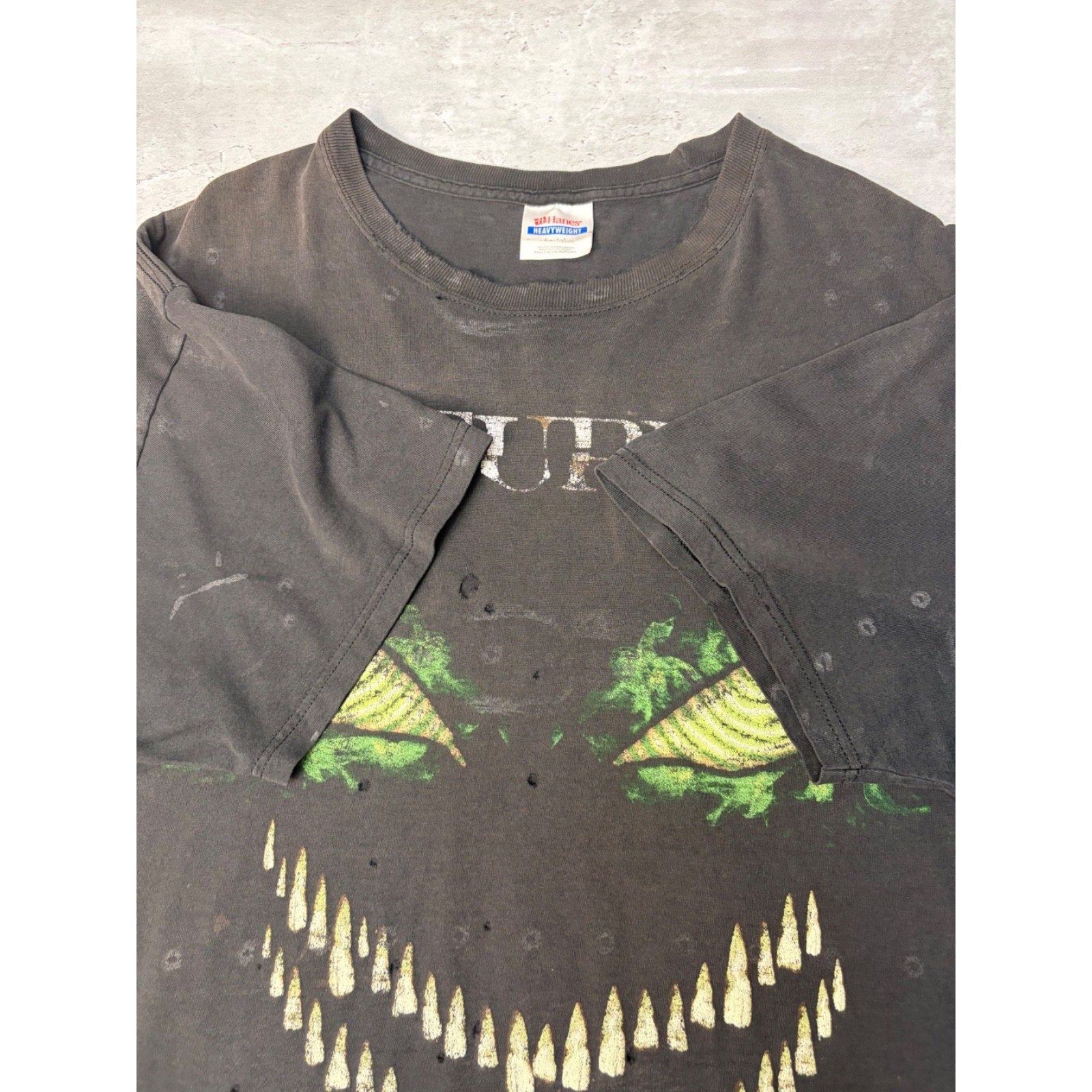 Vintage Disturbed Aslyum Heavy Metal Music Black Band T-Shirt Size XL