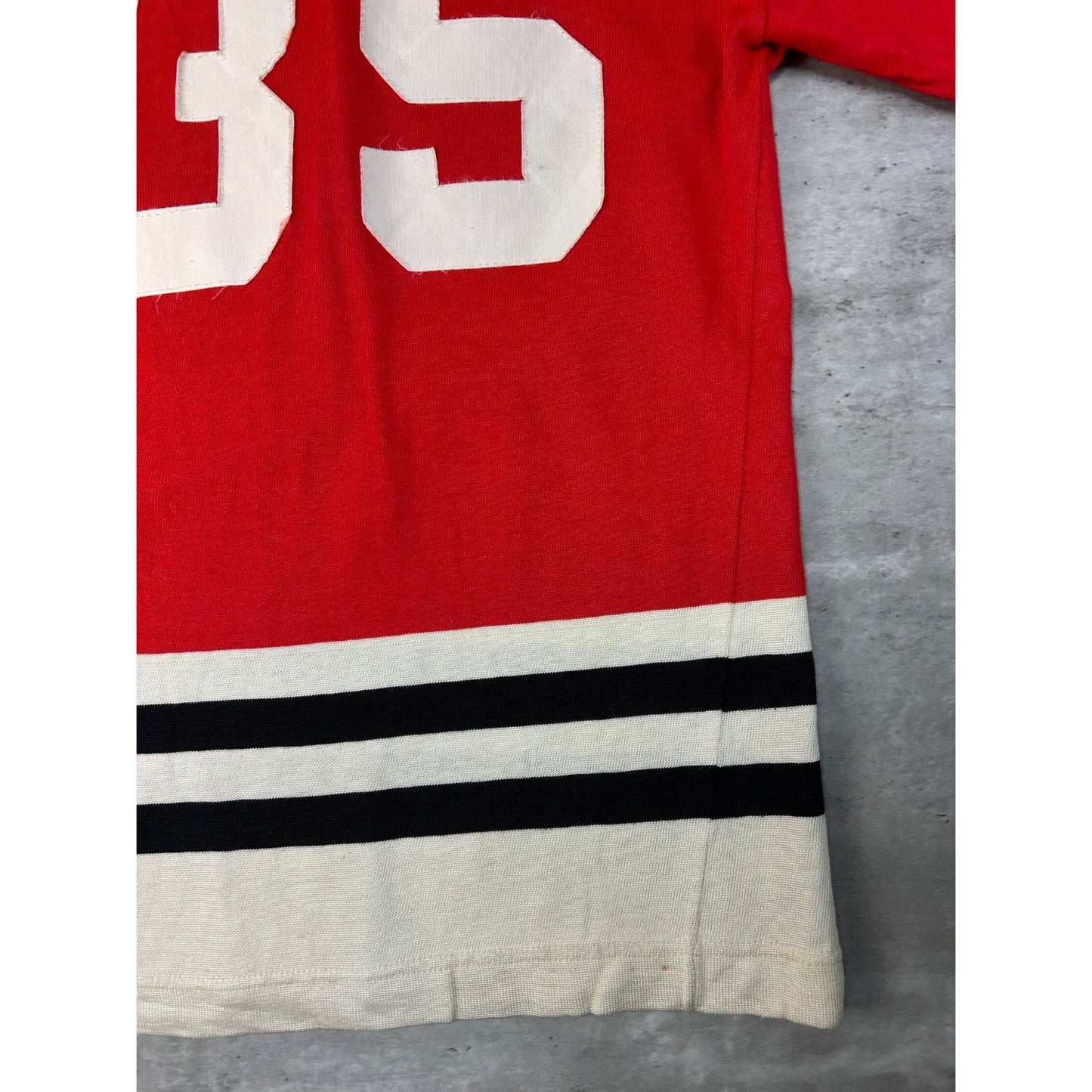 Vintage 70s/80s Chicago Blackhawks #35 NHL Hockey Jersey Size Medium