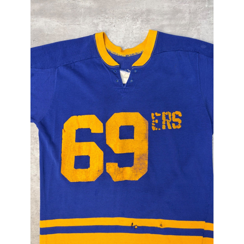 Vintage 70s/80s 69ers Stitched Two Tone Hockey Jersey Size XL