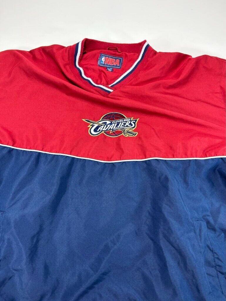 Vintage Cleveland Cavaliers NBA Embroidered Pull Over Nylon Jacket Size 3XL