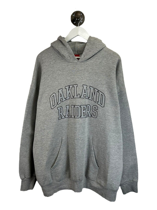 Oakland Raiders NFL Graphic Spellout Hooded Sweatshirt Size 2XL