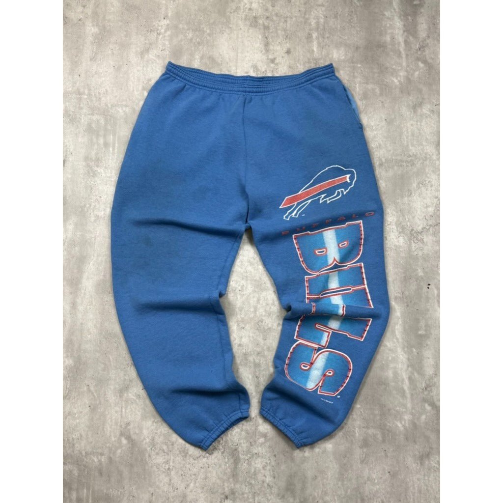 Vintage 1993 Buffalo Bills NFL Logo Spellout Graphic Sweat Pants Size Large