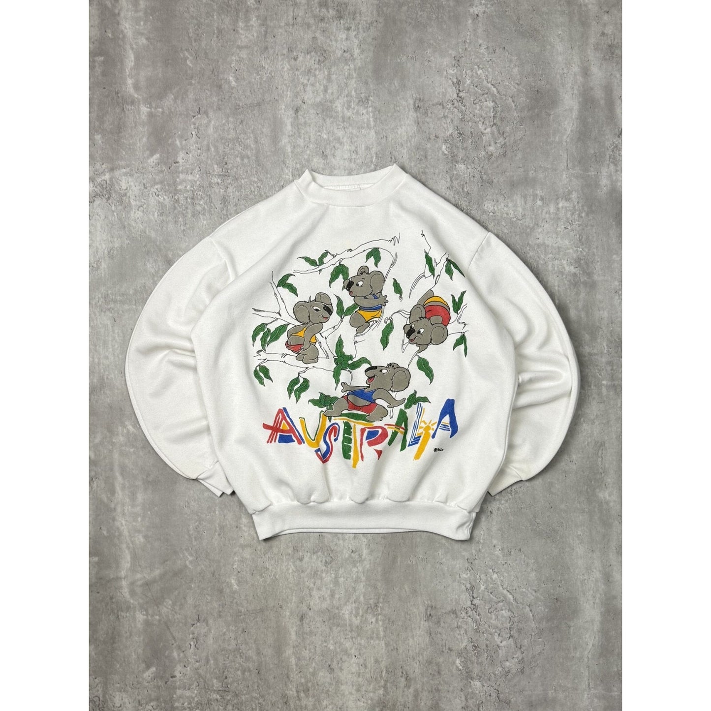 Vintage 90s Polo Australia Cartoon Koala Animal Graphic Sweatshirt Size XL