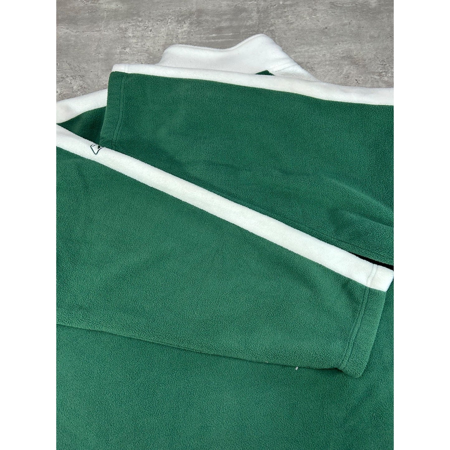 Vintage New York Jets NFL Embroidered 1/4 Zip Fleece Football Sweatshirt Sz 2XL