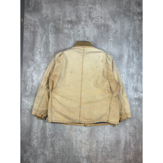 Vintage 1970s Carhartt Blanket Lined Canvas Workwear Chore Jacket Size XXL