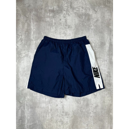 Vintage 2000s Nike Embroidered Spellout Nylon Track Shorts Size XL