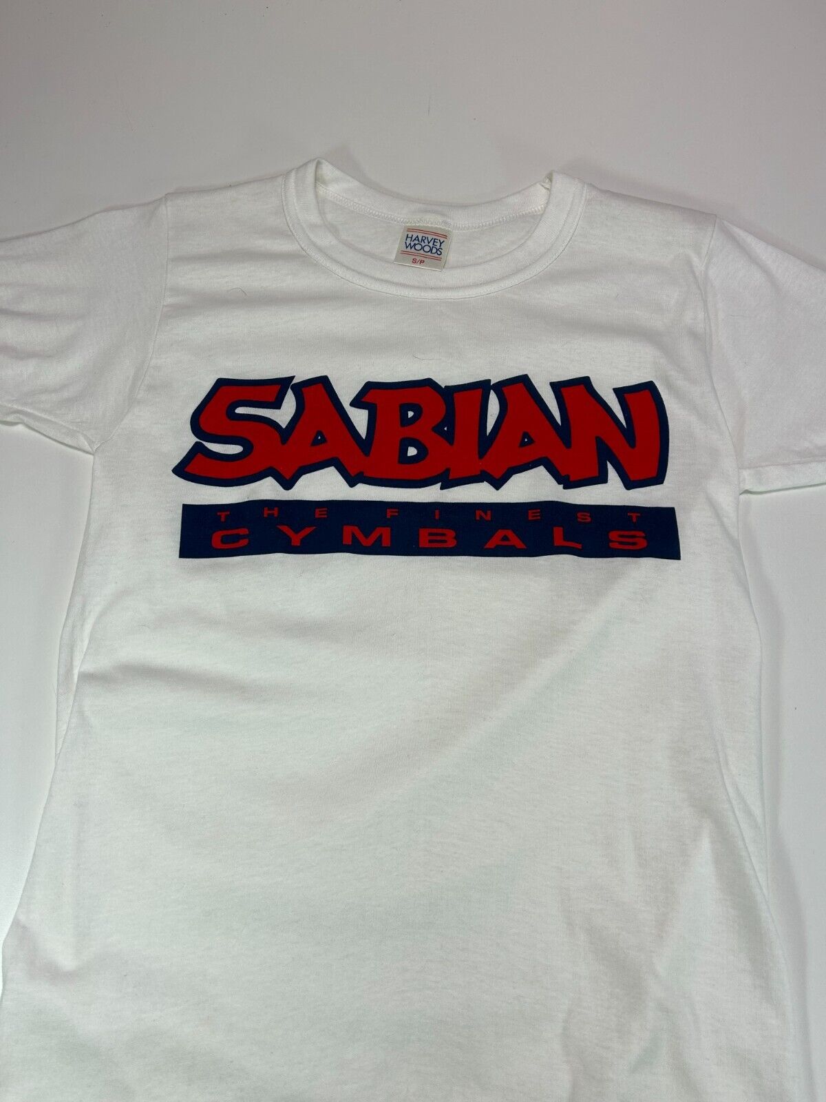 Vintage 80s/90s Sabian The Finest Cymbals Drum Promo Grahic T-Shirt Size Small