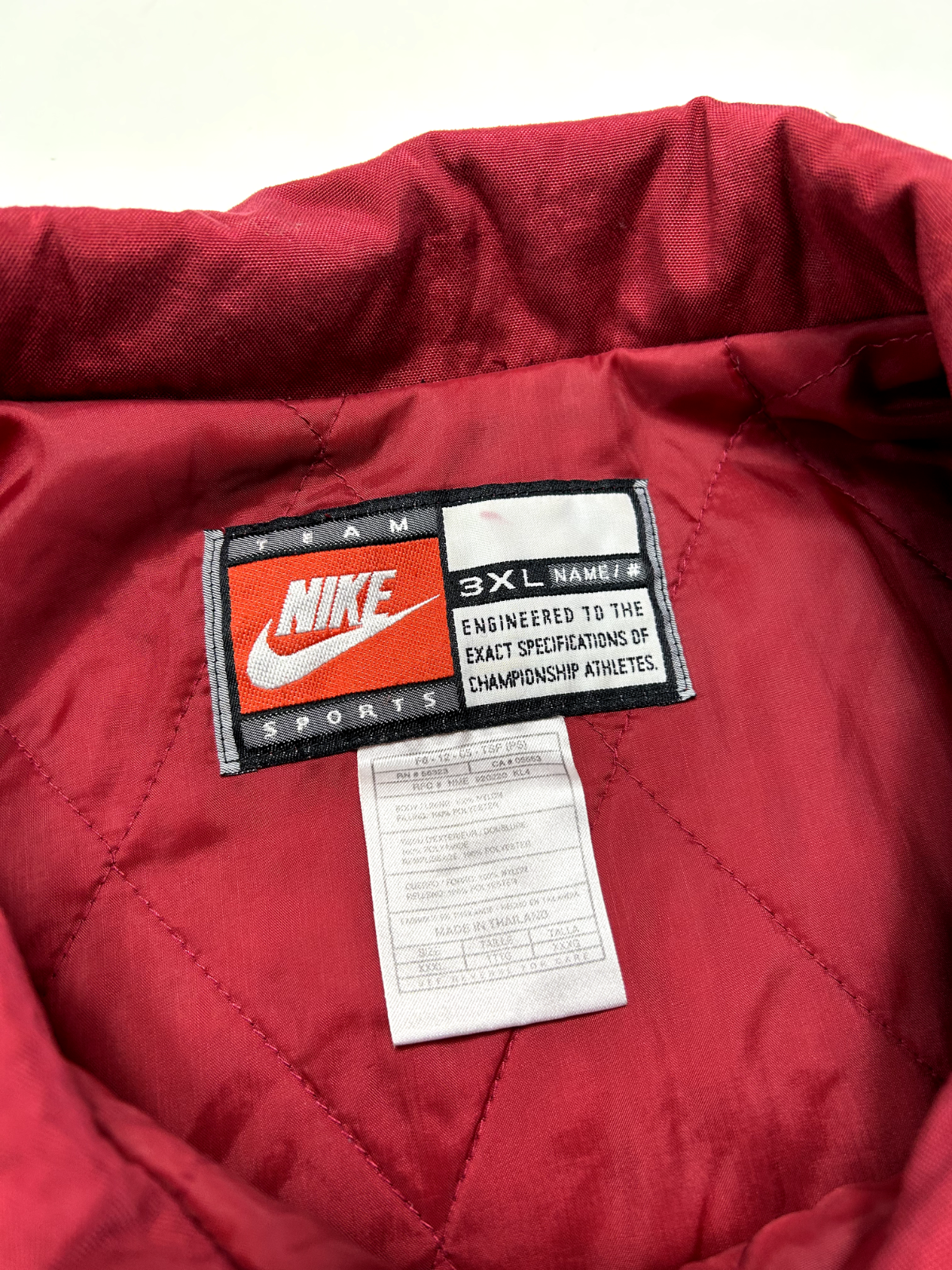 Vintage Oklahoma Sooners NCAA Nike Embroidered Full Zip Jacket Size 3XL Red