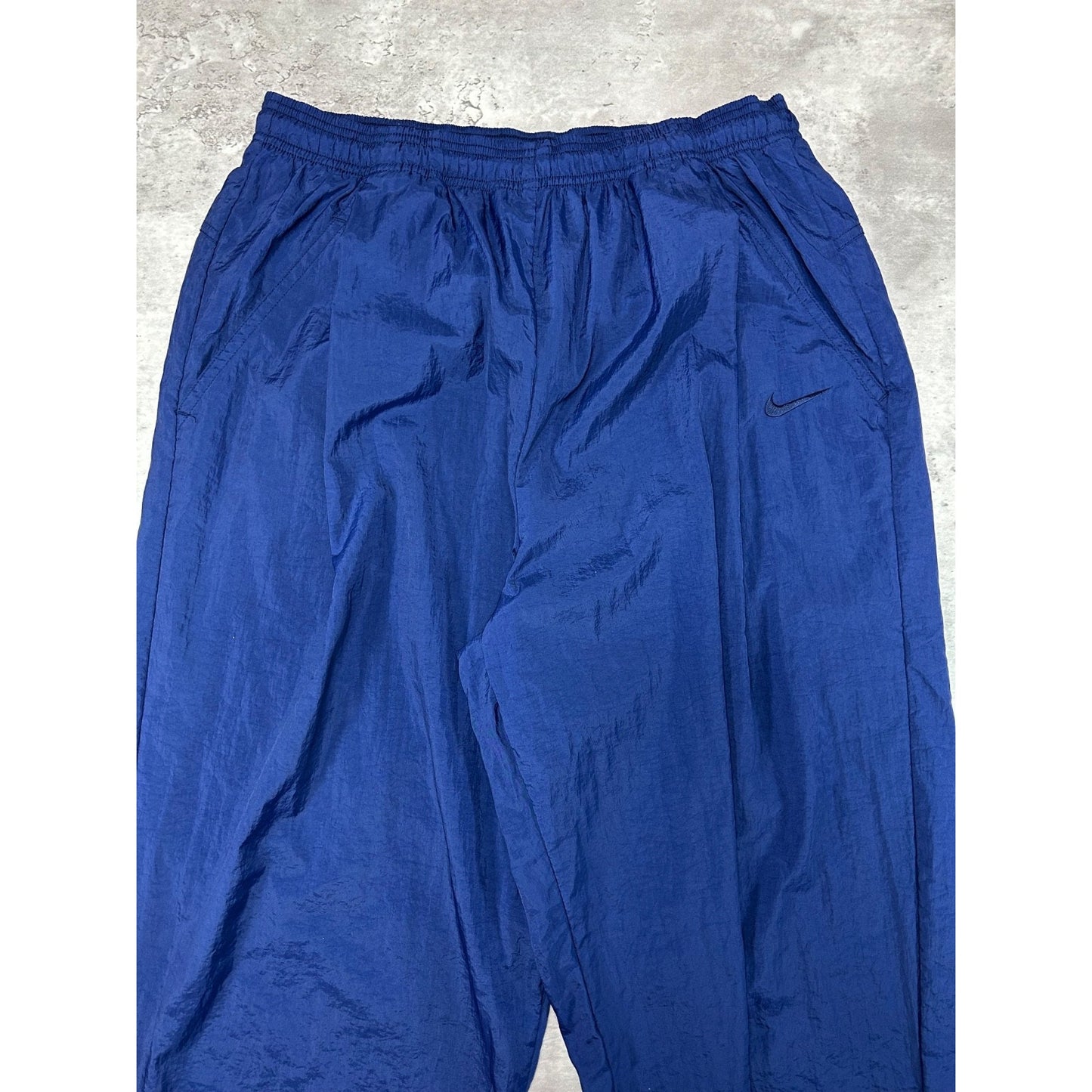 Vintage 90s Nike Tonal Embroidered Swoosh Nylon Track Pants Size XL