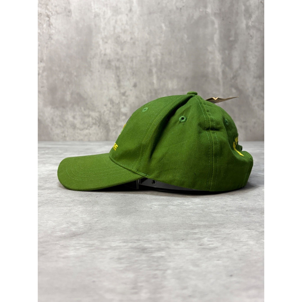 Vintage John Deere Embroidered Spellout Logo Strapback Hat OSFA