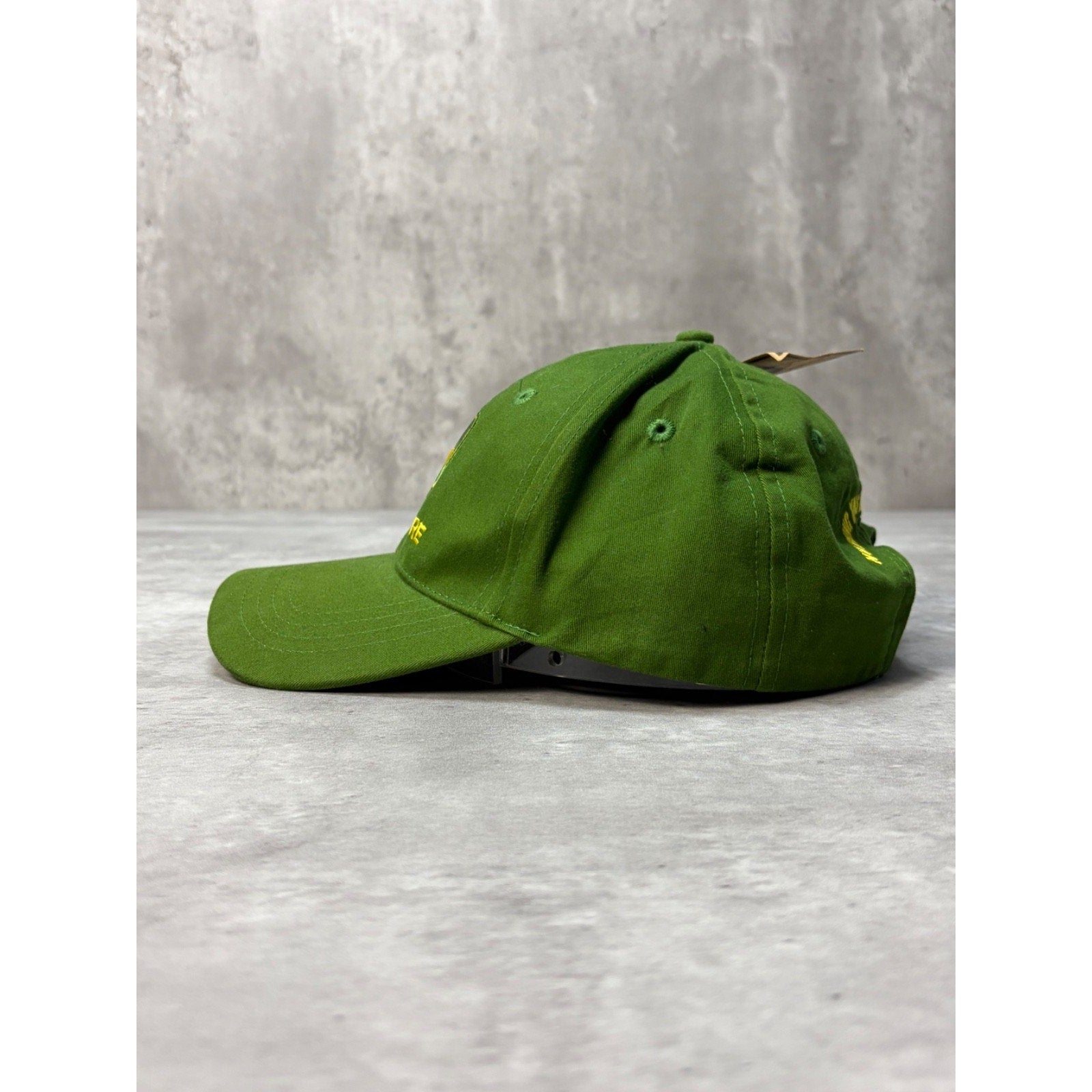 Vintage John Deere Embroidered Spellout Logo Strapback Hat OSFA