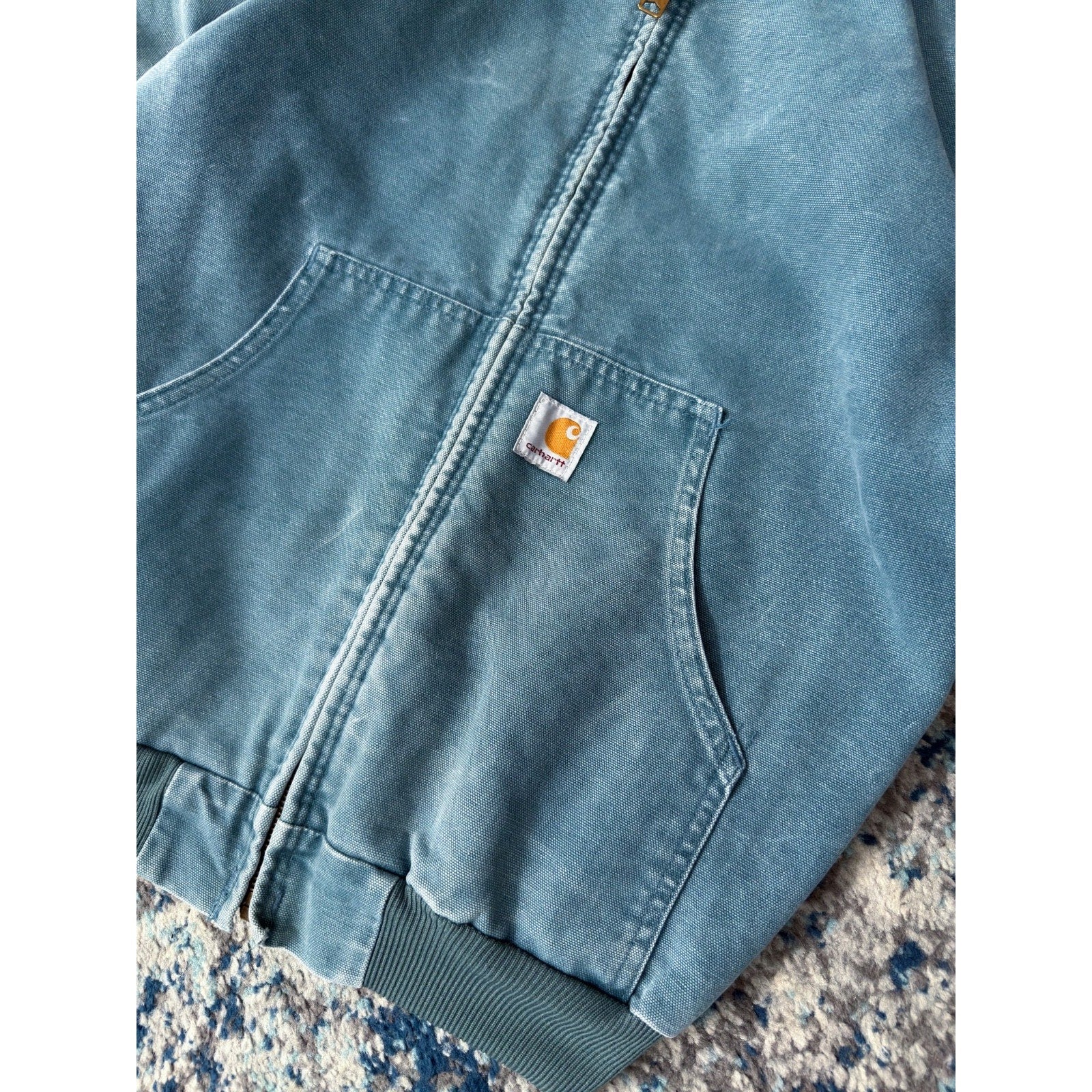 Vintage Womens Carhartt Quilted Lined Canvas Active Jacket Size Small