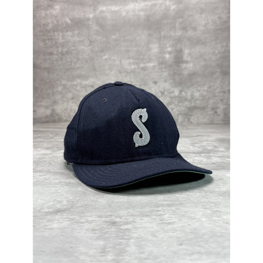 Vintage 80s/90s Stitched/Embroidered S Classic Snapback Hat OSFA
