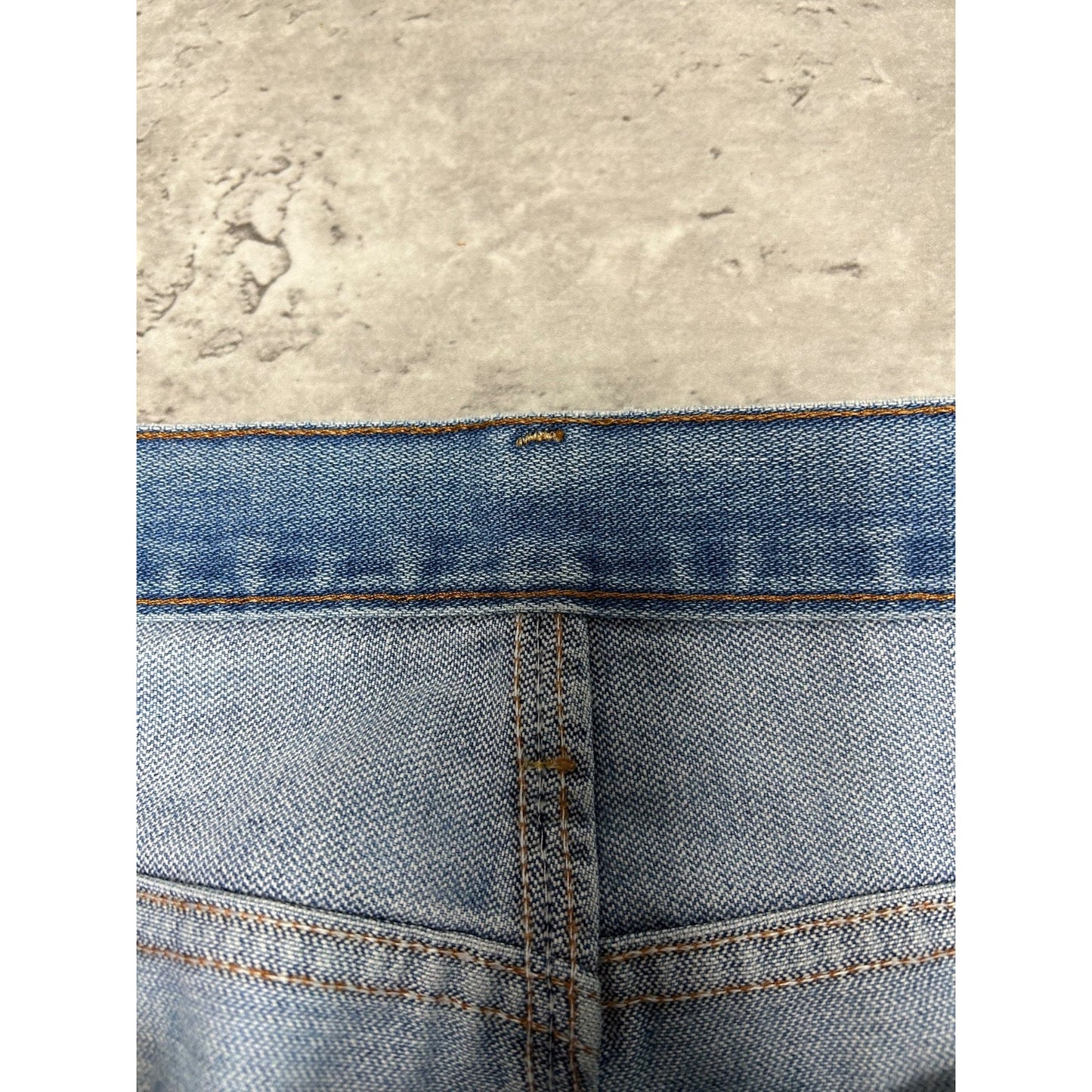 Vintage Wrangler Western Light Wash Denim Distressed Pants Size 33 Blue