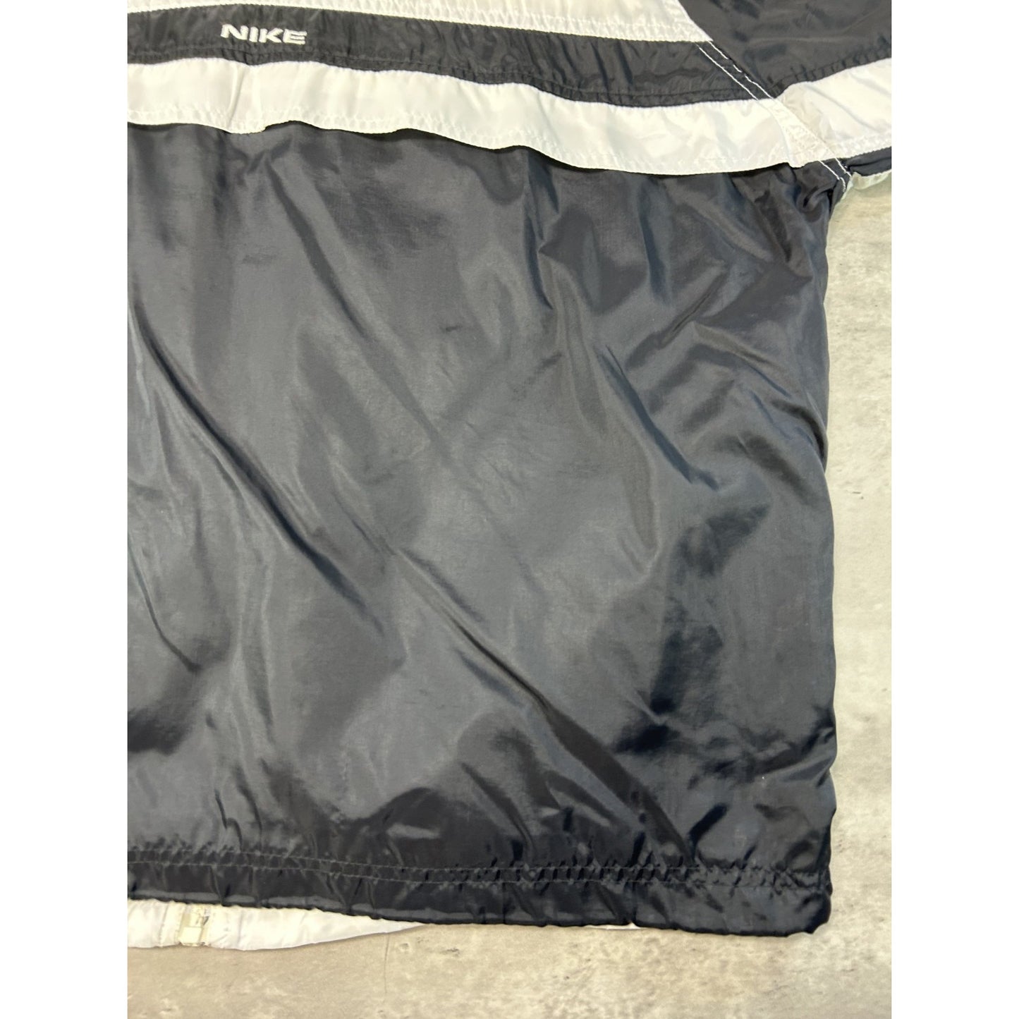Vintage 90s Nike Graphic Swoosh Nylon Two Tone Windbreaker Jacket Size XL YOUTH
