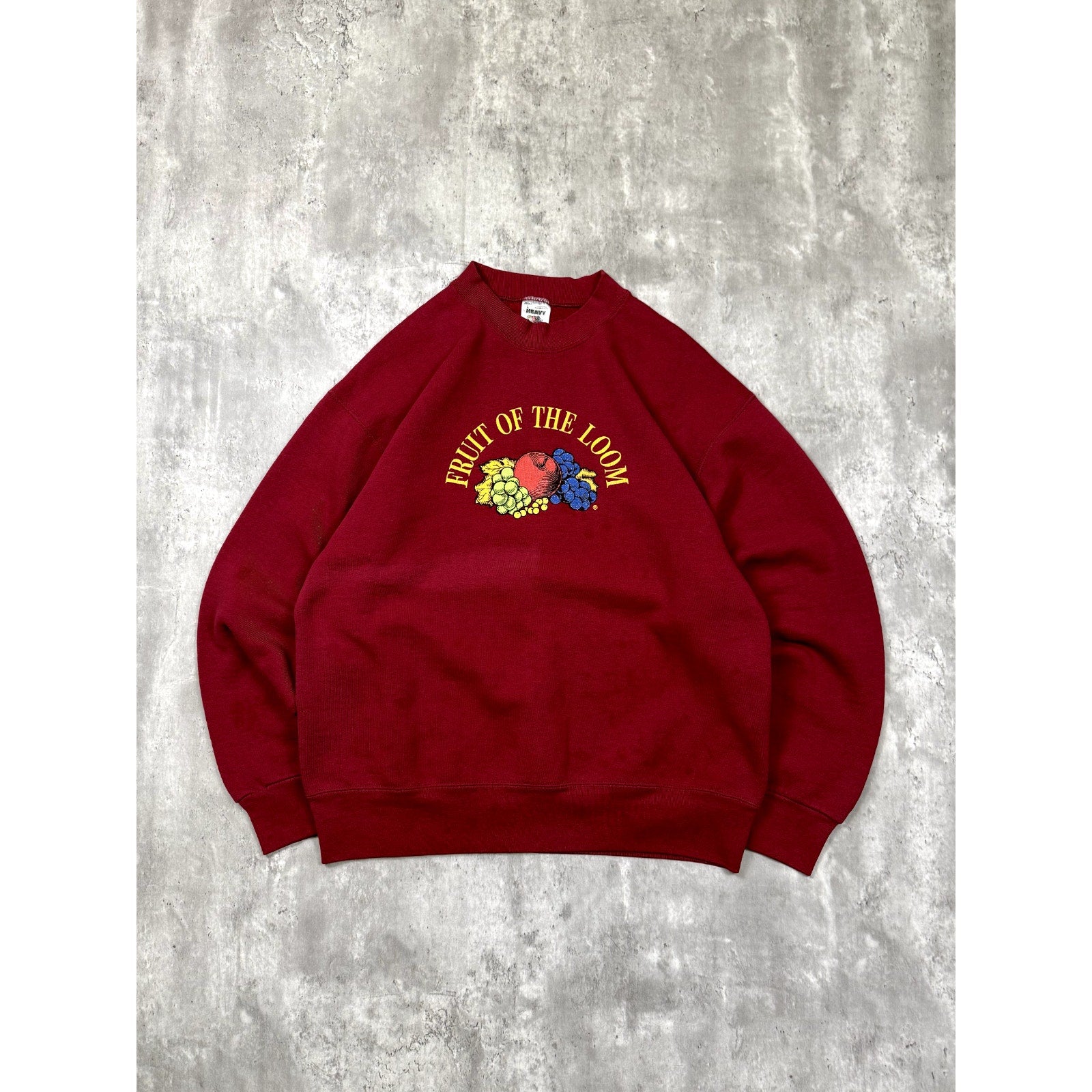 Vintage Fruit Of The Loom Graphic Logo Crewneck Sweatshirt Size Large