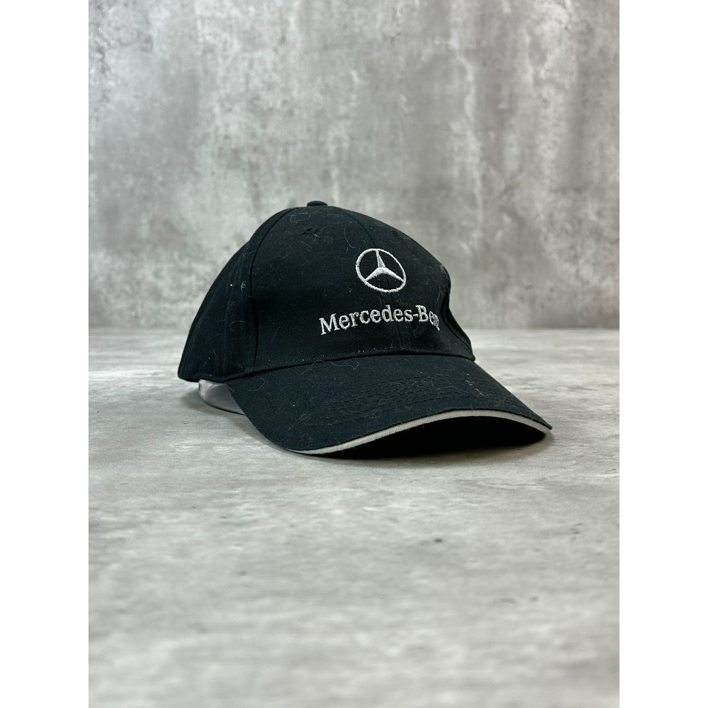 Mercedes Benz Embroidered Spellout Logo Strapback Hat OSFA