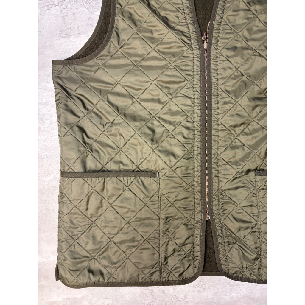 Vintage Barbour Polarquilt Quilted Reversible Vest Size XL