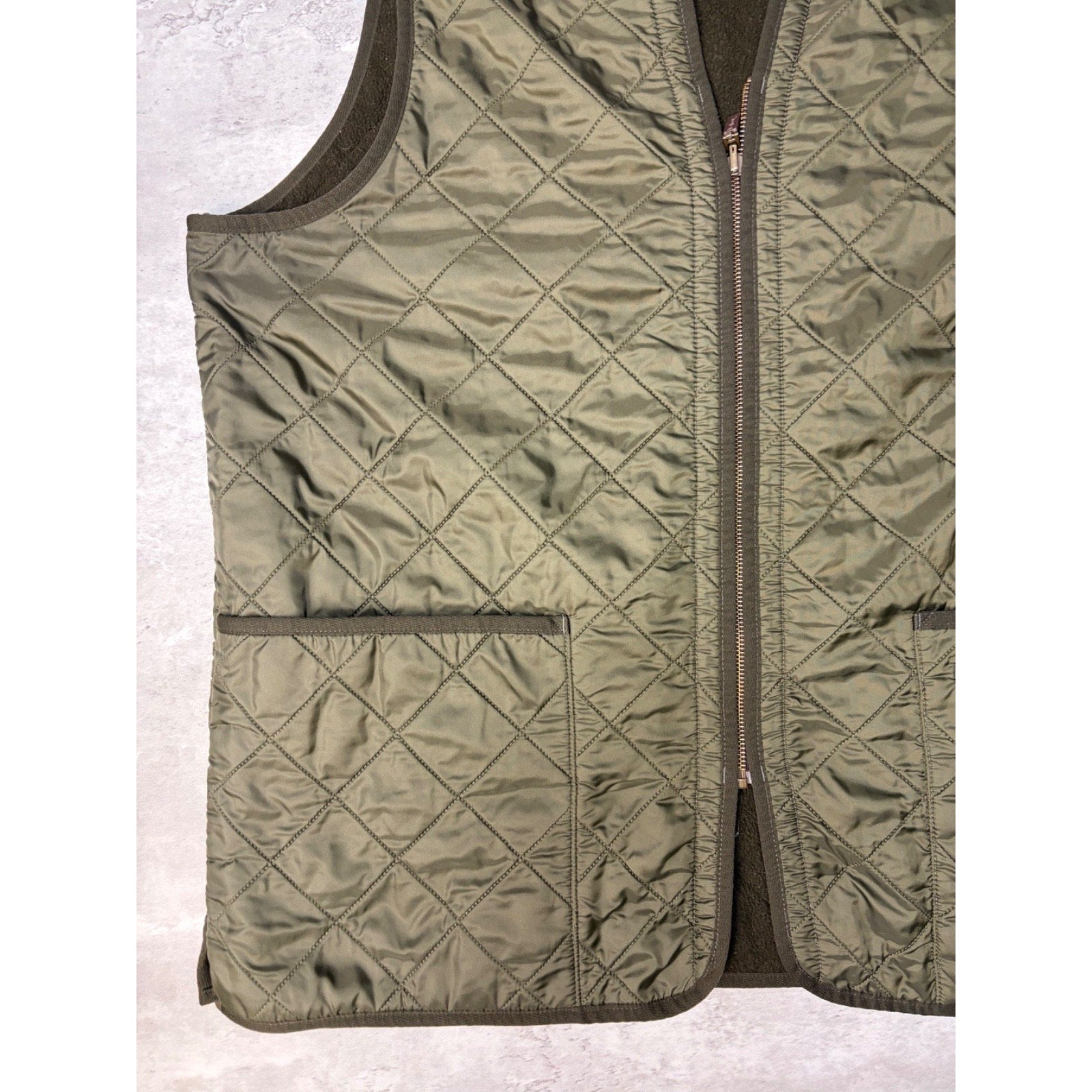 Vintage Barbour Polarquilt Quilted Reversible Vest Size XL