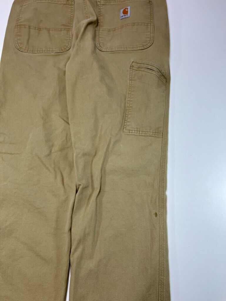 Carhartt Canvas Workwear Relaxed Fit Pants Size 34 Beige