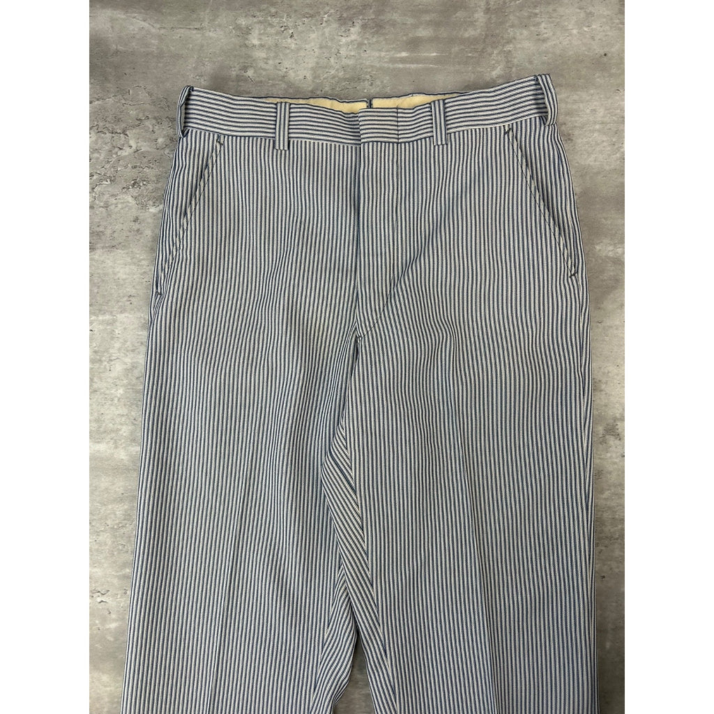 Vintage 1970s Pinstripe Pleated Trouser Pants Size 30