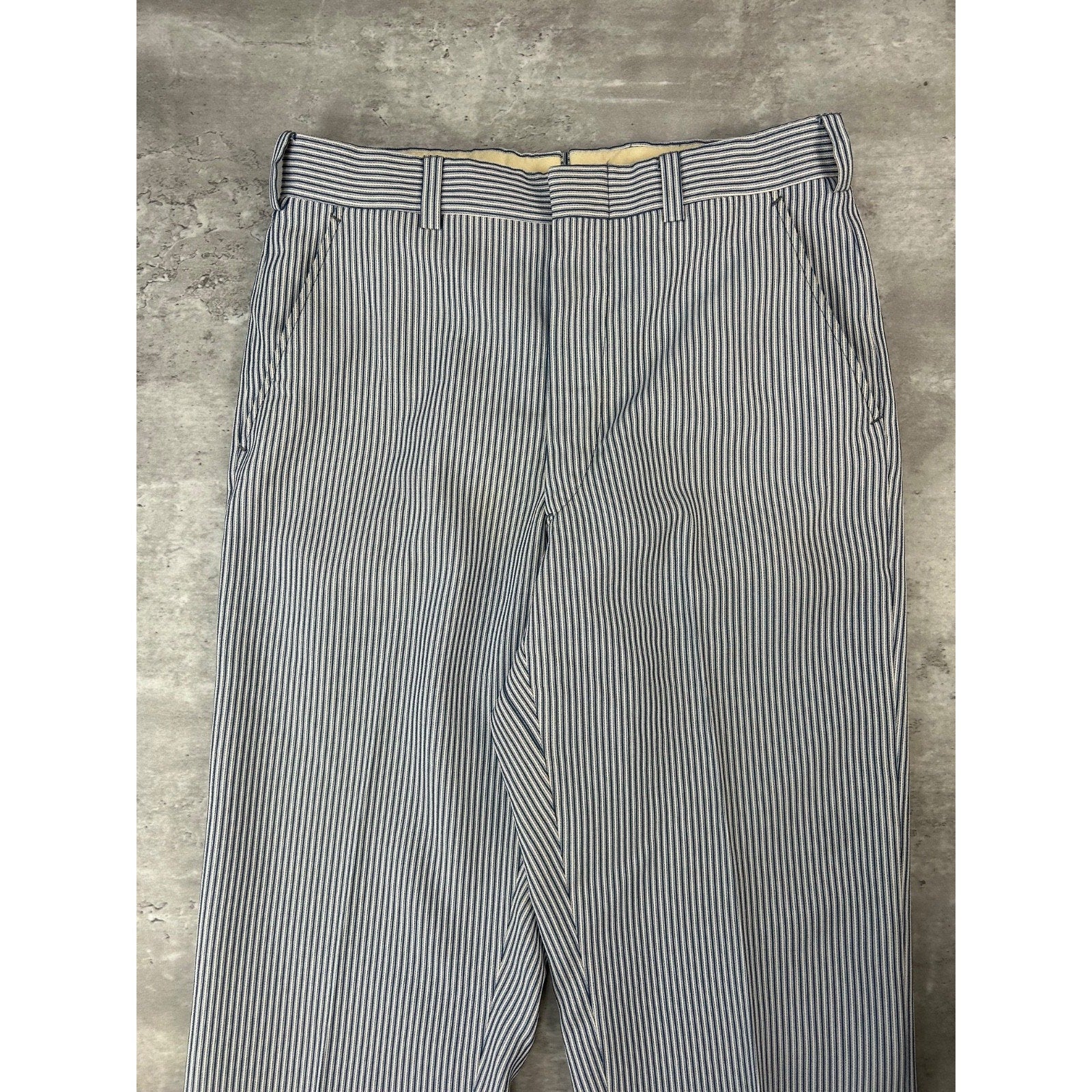 Vintage 1970s Pinstripe Pleated Trouser Pants Size 30