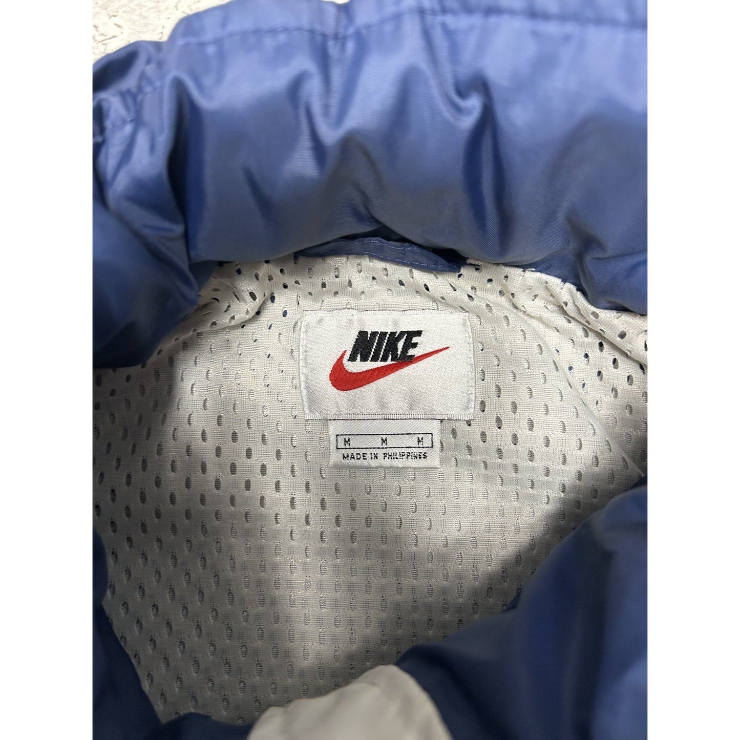 Vintage 90s Nike Embroidered Swoosh Spellout Nylon Windbreaker Jacket Sz Medium
