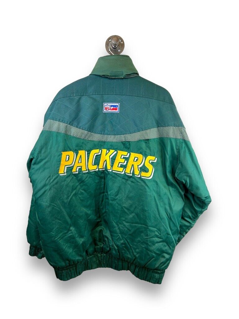 Vtg 90s Green bay Packers Insulated Logo Athletic NFL Pro Line Jacket Size Large