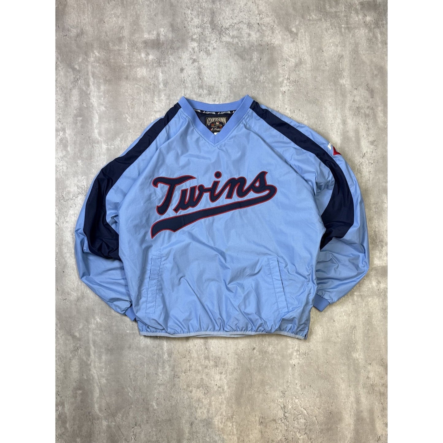 Vintage Minnesota Twins MLB Embroidered Nylon Windbreaker Jacket Size XL
