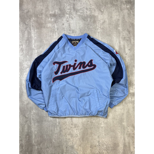 Vintage Minnesota Twins MLB Embroidered Nylon Windbreaker Jacket Size XL