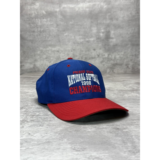 Vintage 1998 Fresno State NCAA Softball National Champs Snapback Hat OSFA