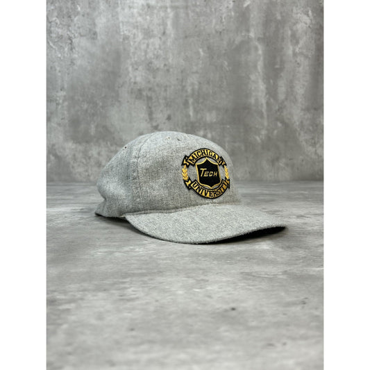 Vintage 90s Michigan Tech University NCAA Embroidered Spellout Snapback Hat OSFA