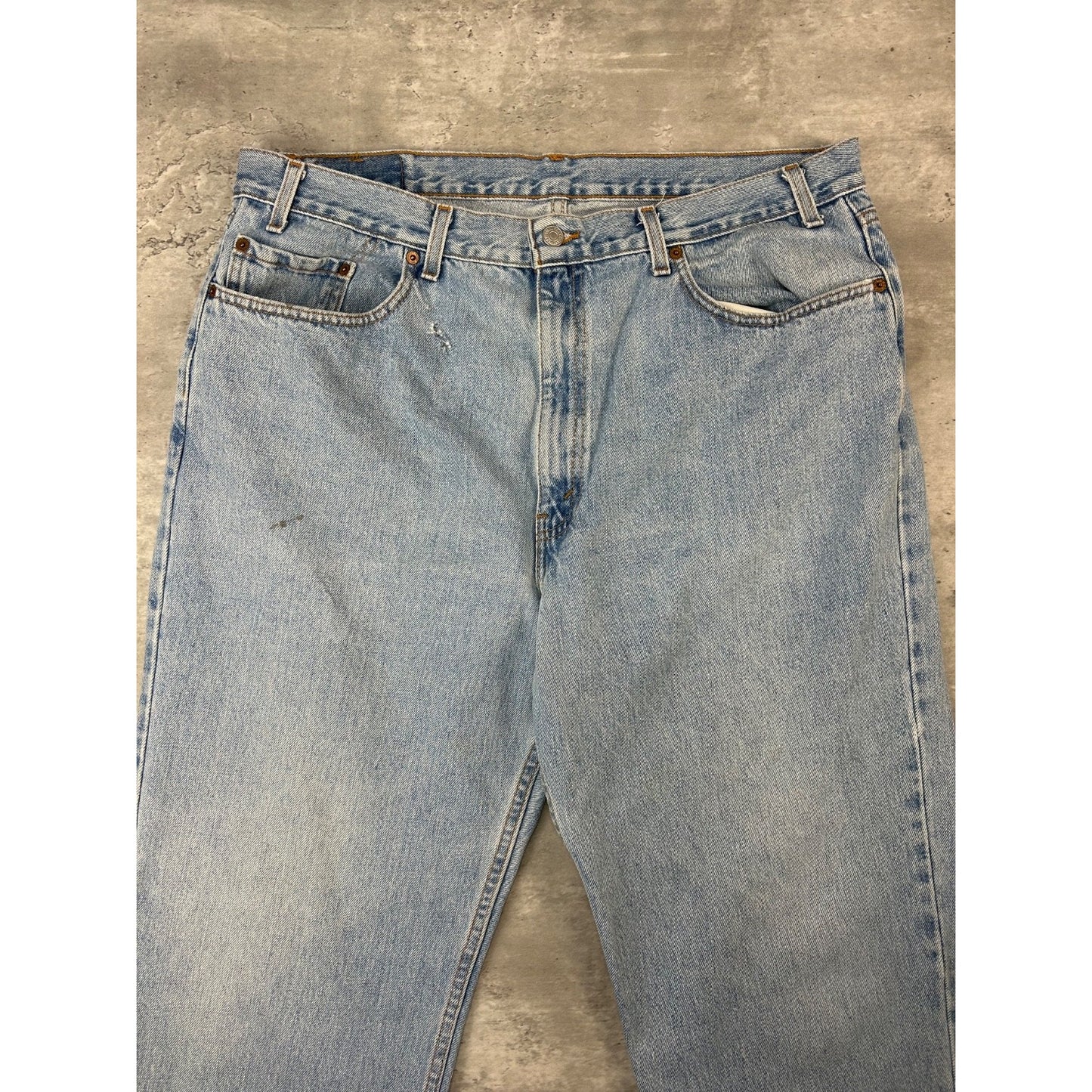 Vintage 90s Levis Red Tab Light Wash Denim Baggy Fit Pants Size 39