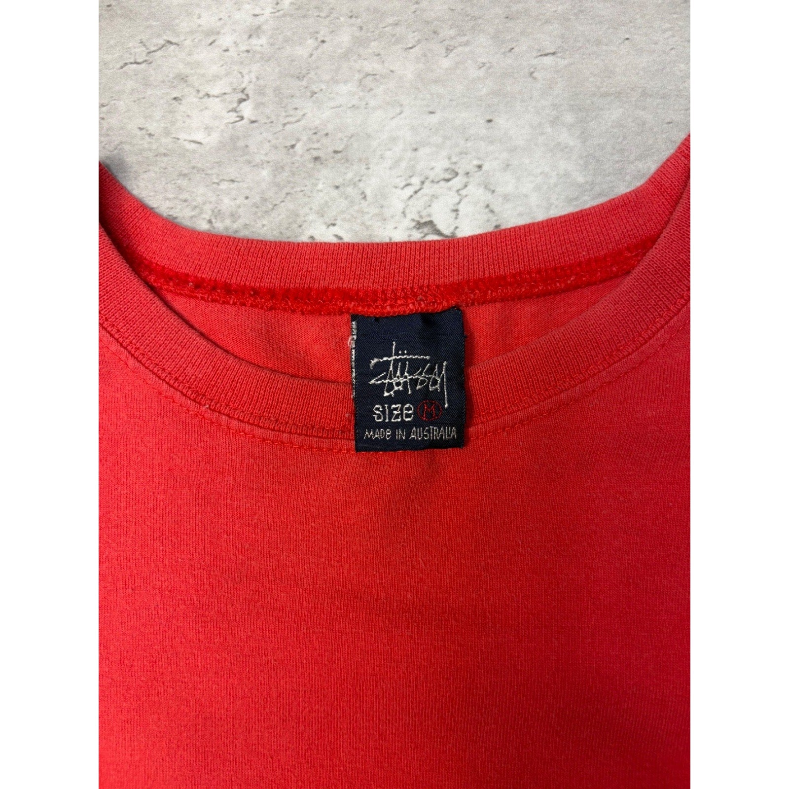 Vintage 90s Stussy Oval Logo Graphic T-Shirt Size Medium