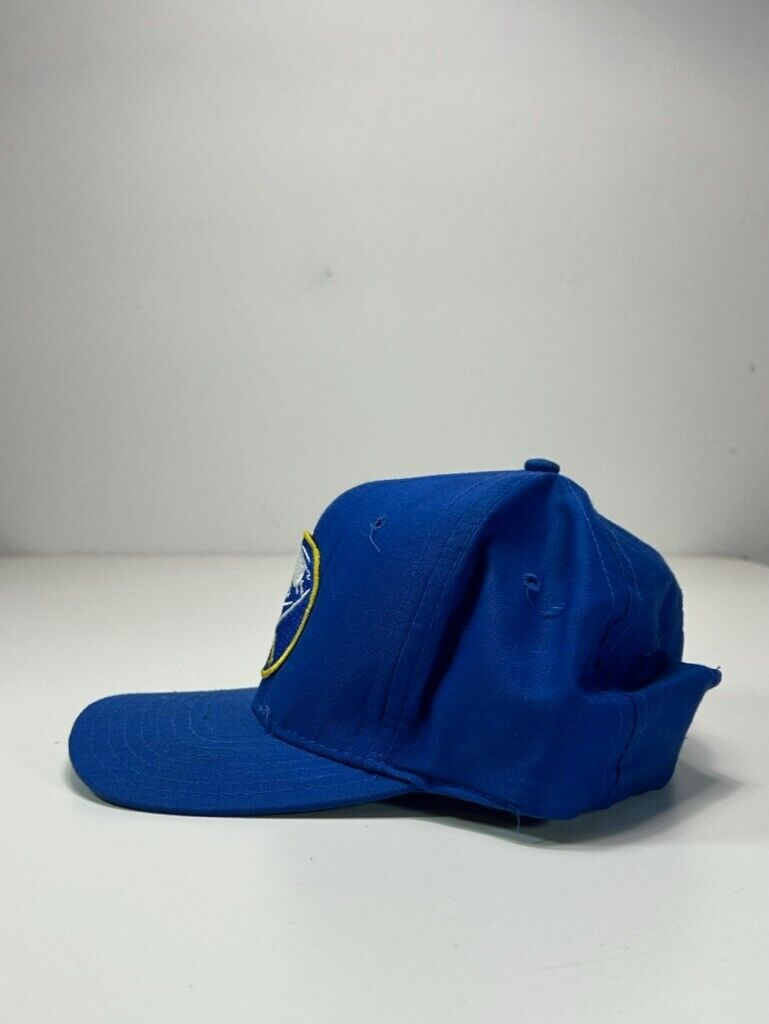 Vintage 90s Buffalo Sabres NHL Embroidered Patch Hockey Snapback Hat OSFA