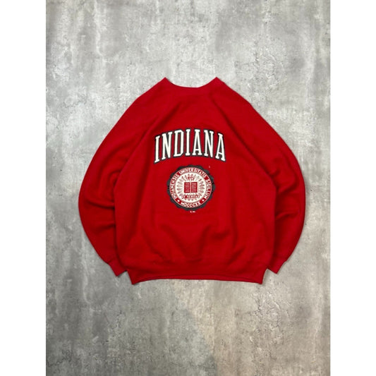 Vintage 90s Indiana Hoosiers NCAA Collegiate Crest Graphic Sweatshirt Sz Medium