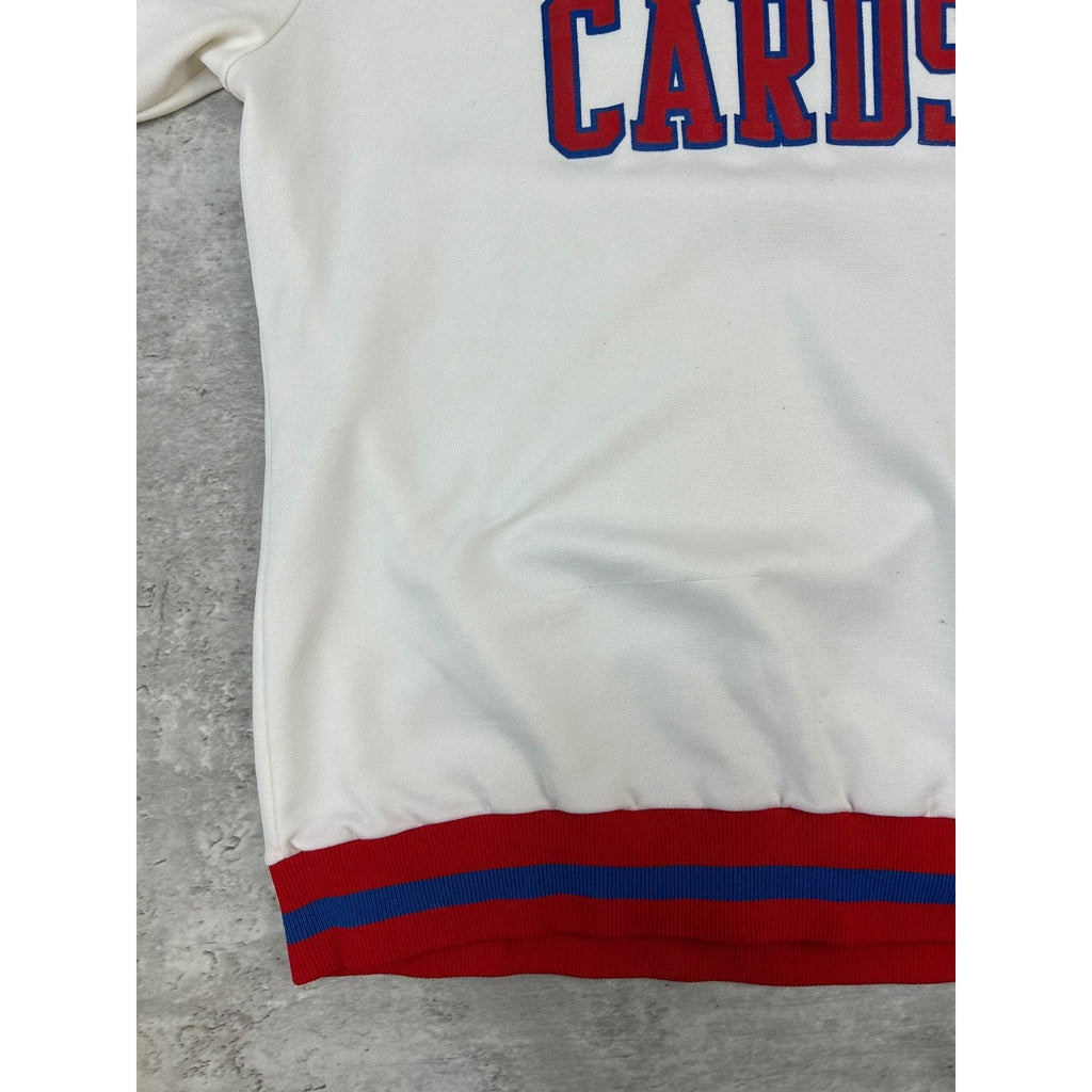 Vintage 80s Cards Graphic Spellout Pullover Jersey Size Small White