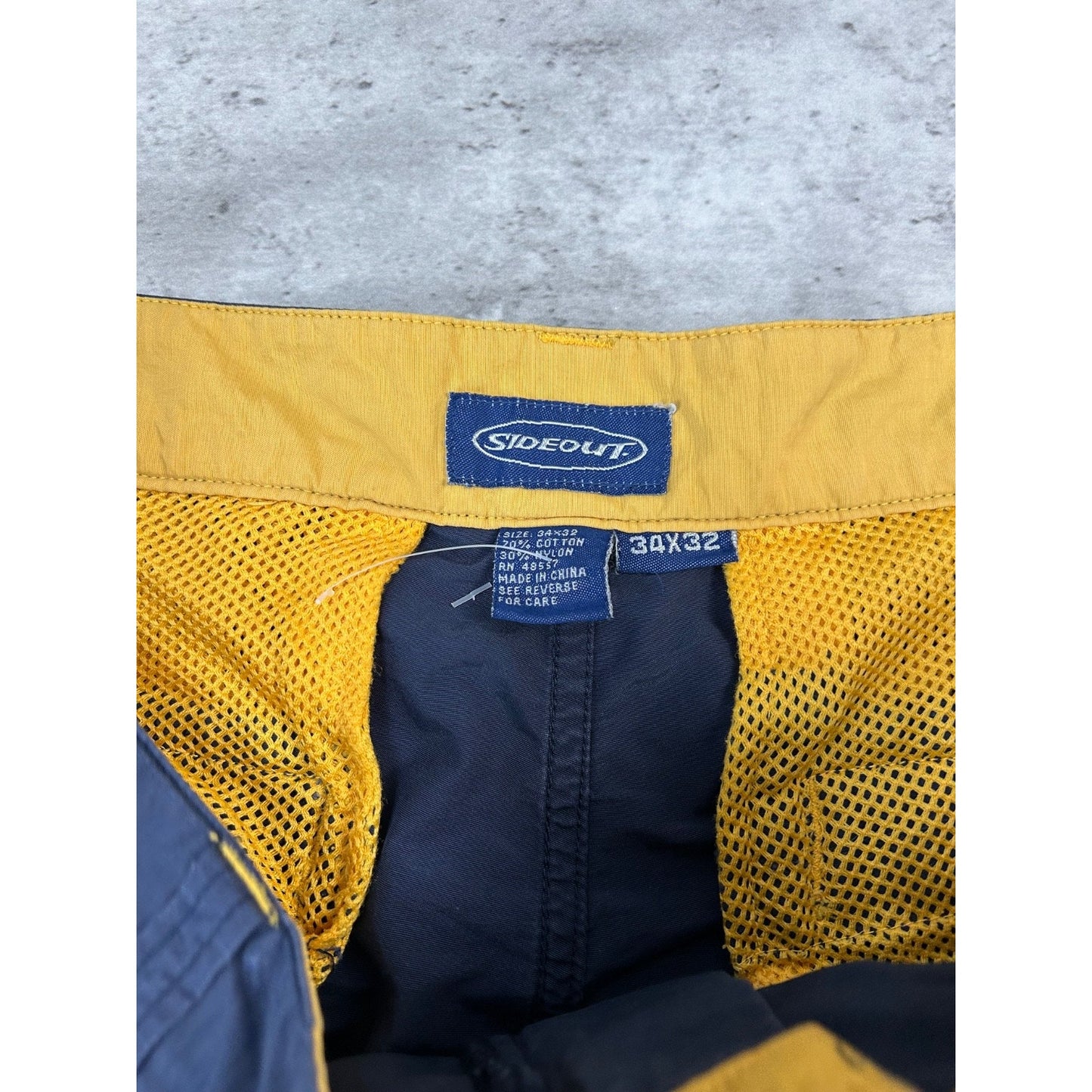 Vintage Y2K Sideout Nylon Cargo Windbreaker Pants Size 34 Blue
