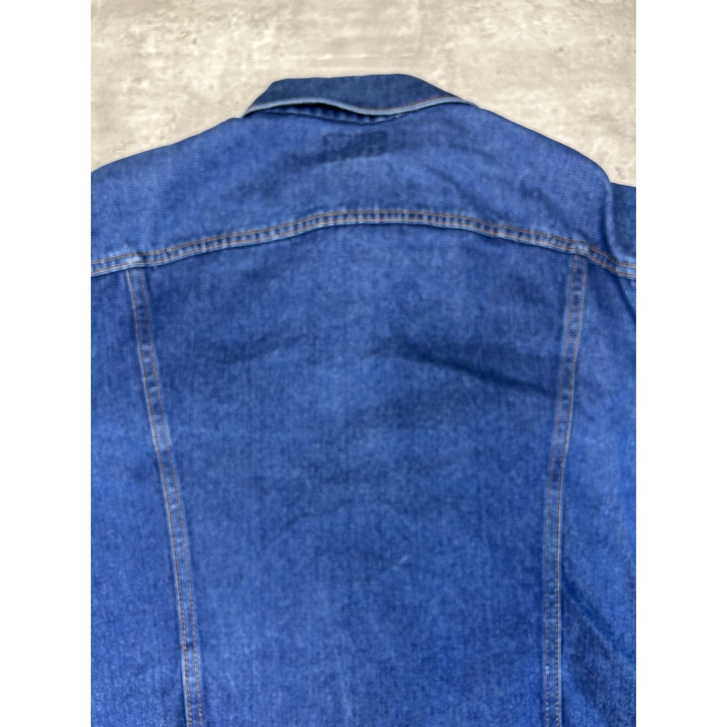 Vintage 80s Saddle King Dark Wash Denim Western Style Trucker Jacket Size XL