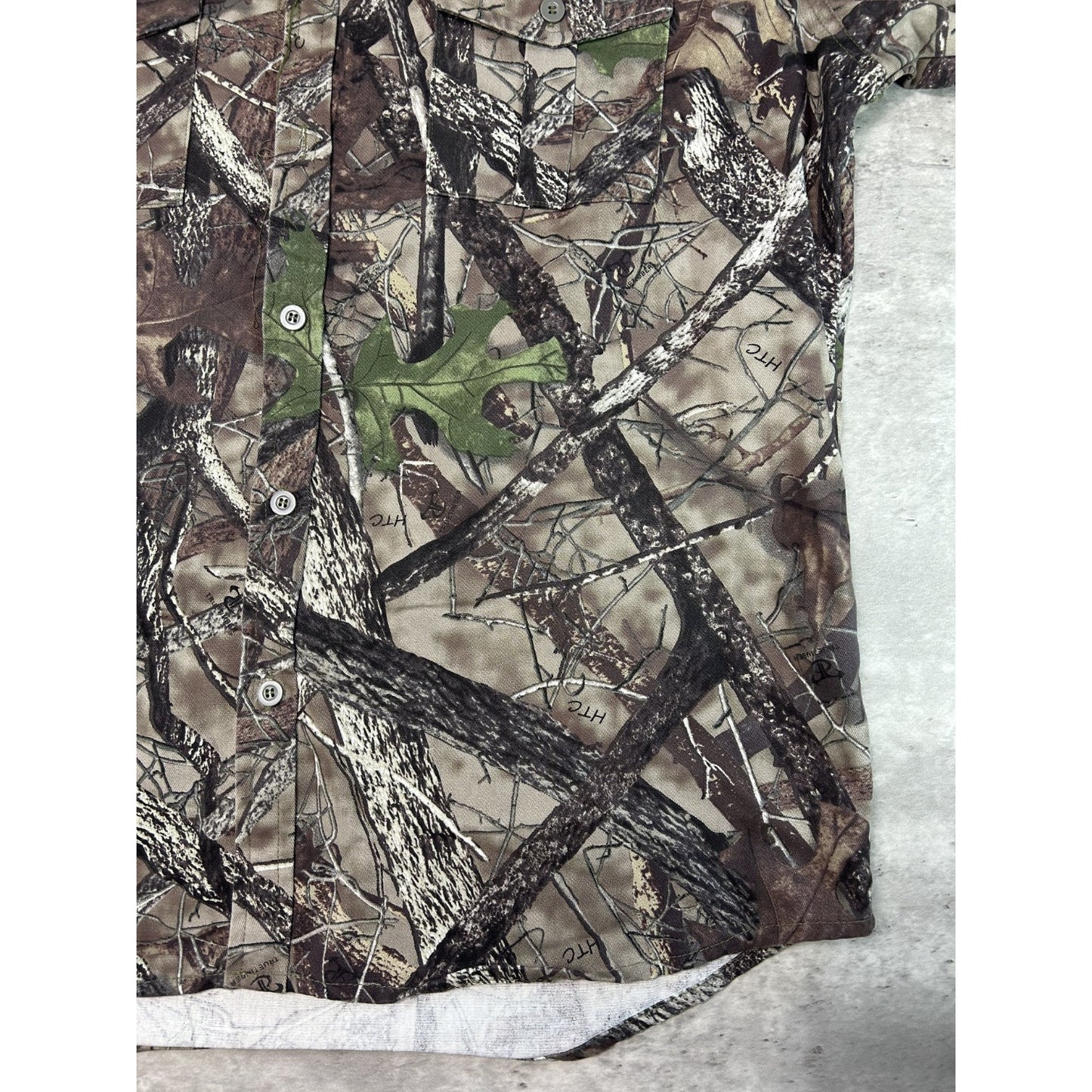 Vintage True Timber Tree Camo Hunting Long Sleeve Button Up Shirt Size XL