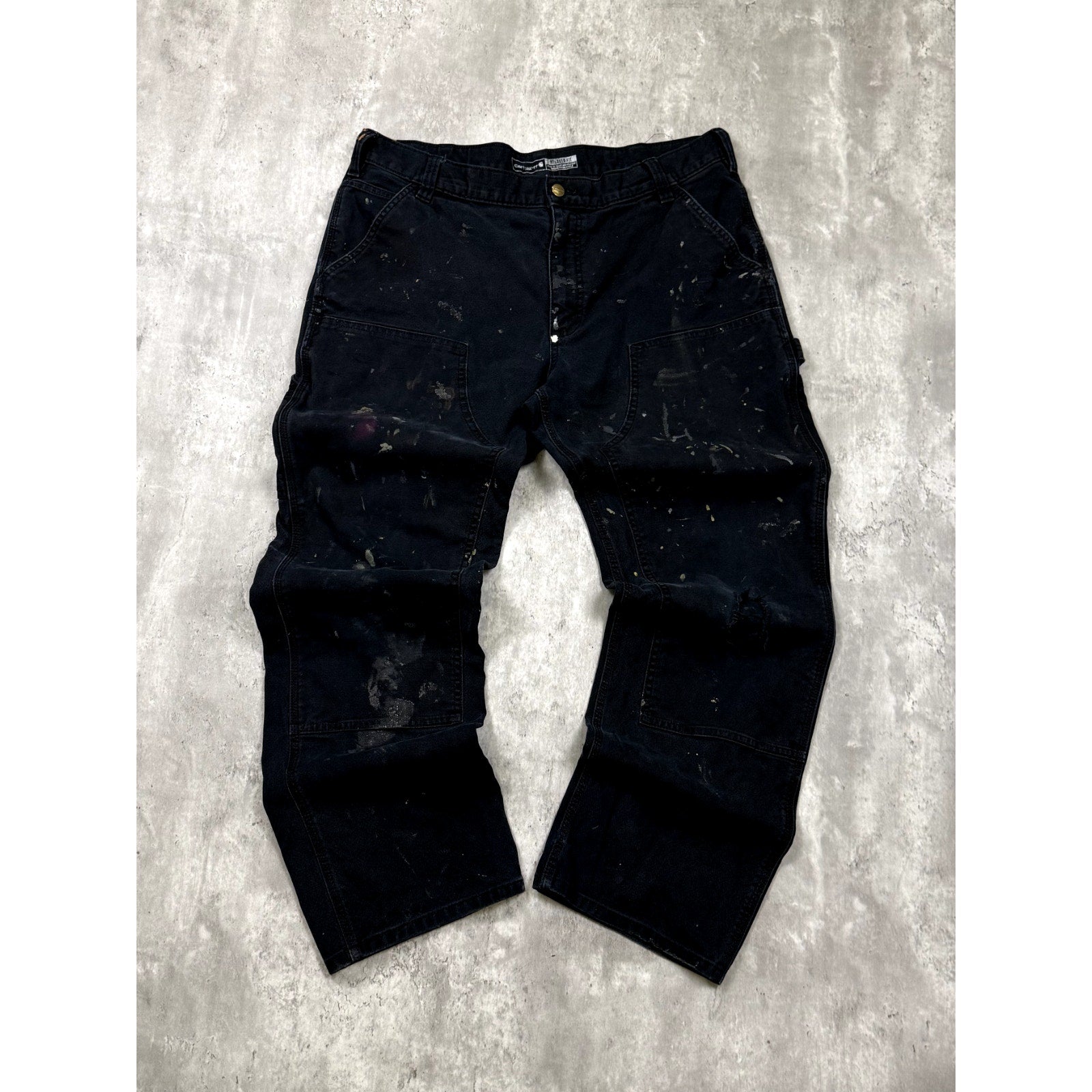 Vintage Carhartt Relaxed Fit Workwear Double Knee Carpenter Pants Size 38