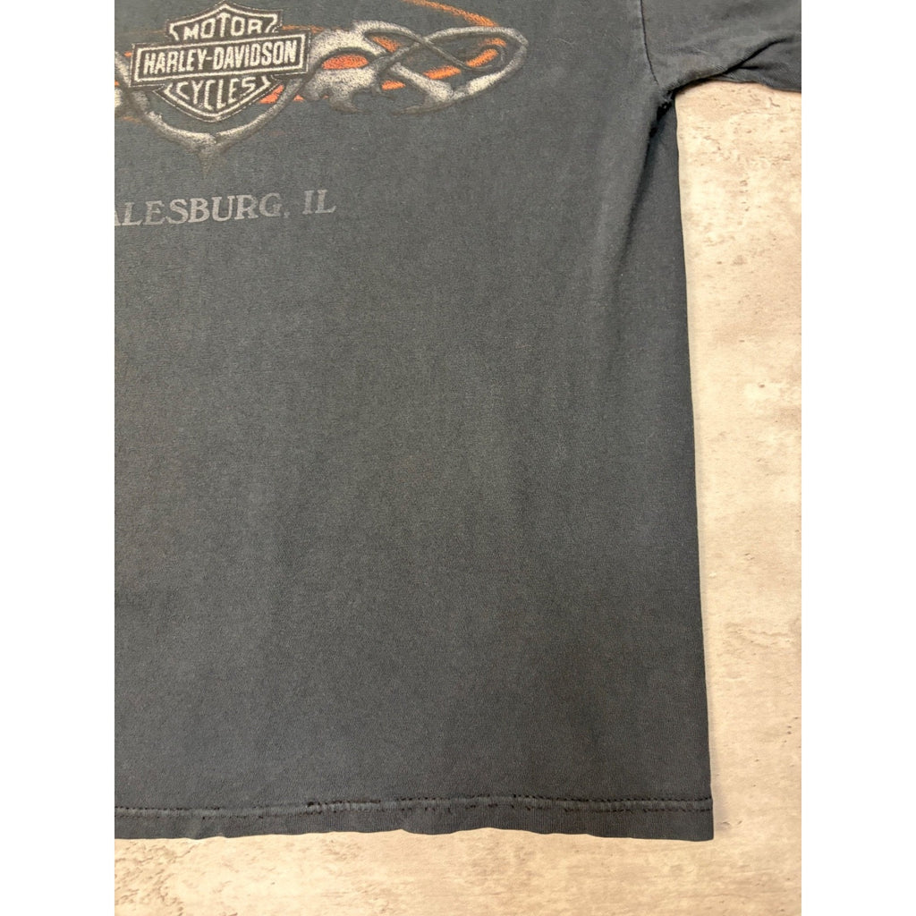 Vintage Harley Davidson Racing On The Right Track Graphic T-Shirt Size Medium
