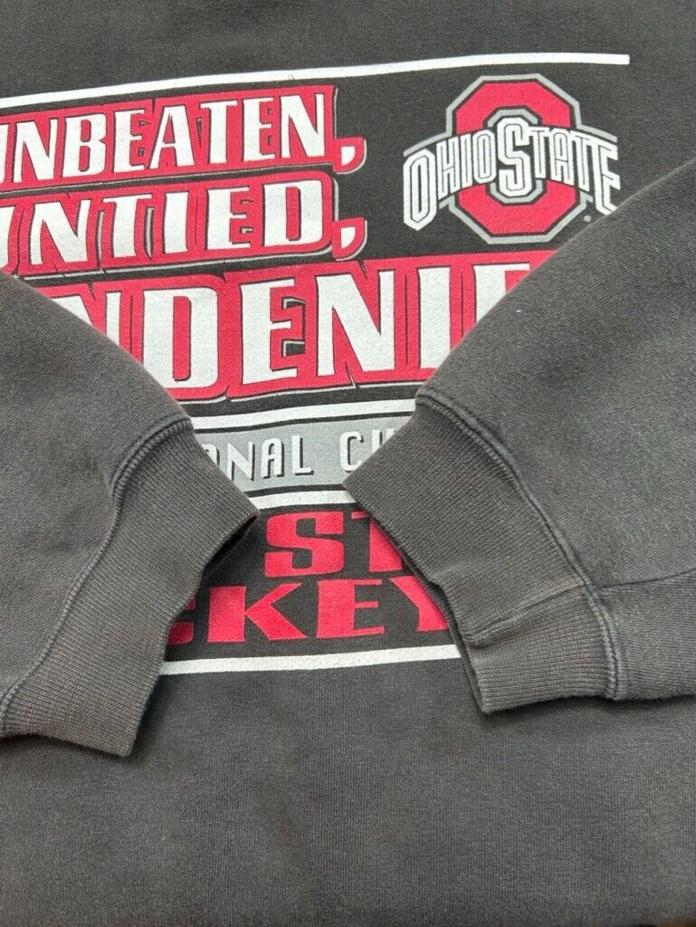 Vtg 2002 Ohio State Buckeyes NCAA Undefeated National Champs Sweatshirt Sz 2XL