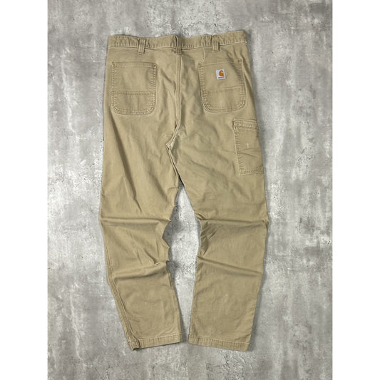 Carhartt Relaxed Fit Canvas Workwear Five Pocket Pants Size 39 Beige