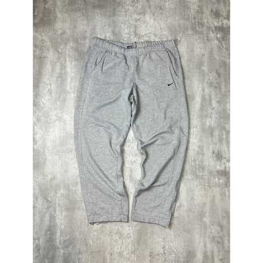 Vintage 2000s Nike Embroidered Swoosh Sweat Pants Size Large Gray