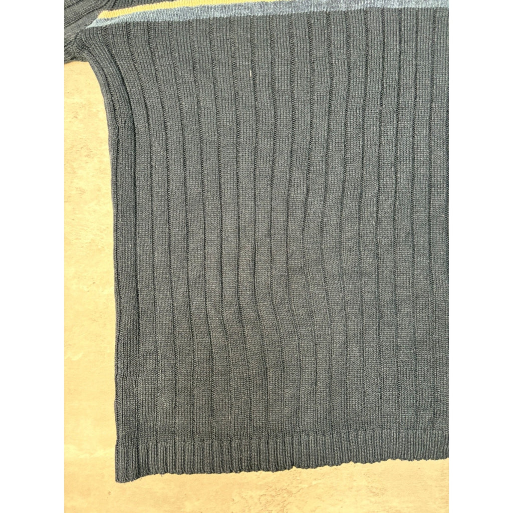 Vintage Canda Striped Ribbed Pullover Knit Sweater Size Large