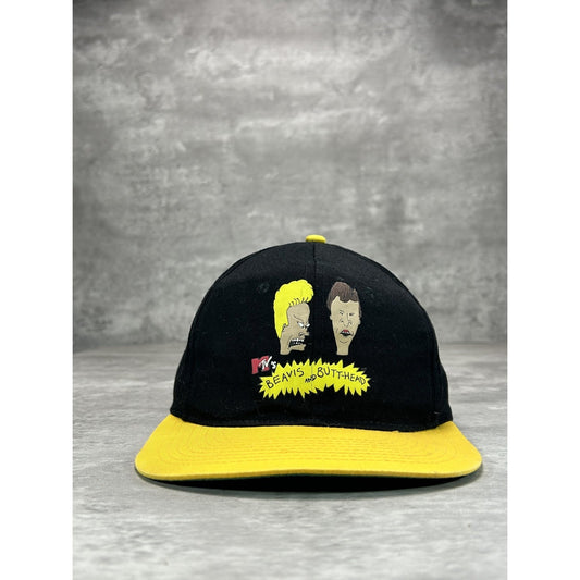 Vintage 90s MTV Beavis & Butthead TV Show Promo Graphic Snapback Hat OSFA